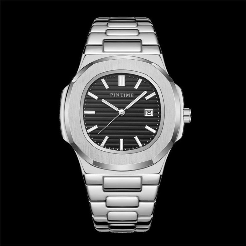 Quartz Watch Calendar Waterproof Luminous Steel Band Watch