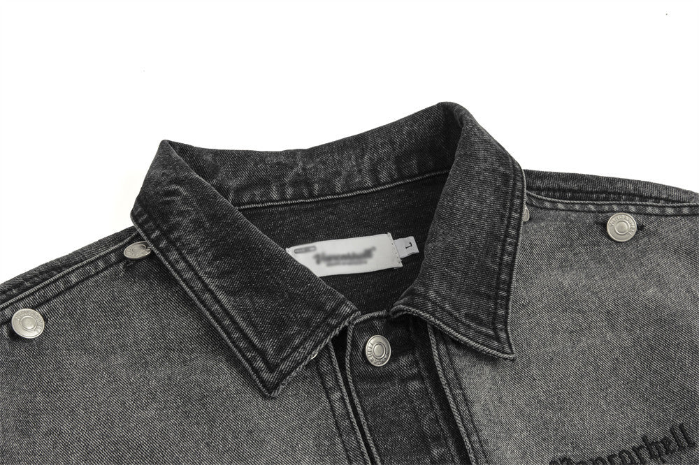 American Retro Washed And Worn Denim Jacket For Men