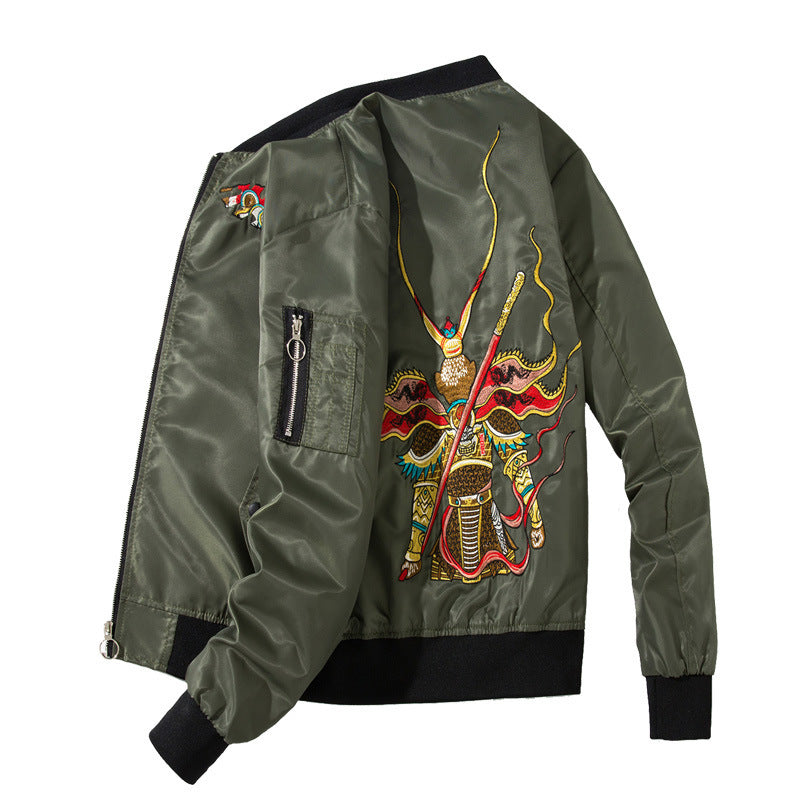 Embroidered Jacket Men Fall Winter Trend Loose