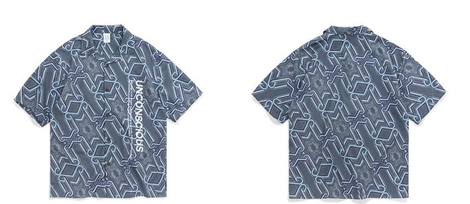 Hawaiian Digital Print Streetwear Shirt Men