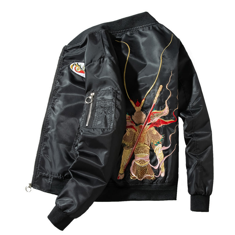 Embroidered Jacket Men Fall Winter Trend Loose